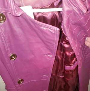 Purple leather Jacket
